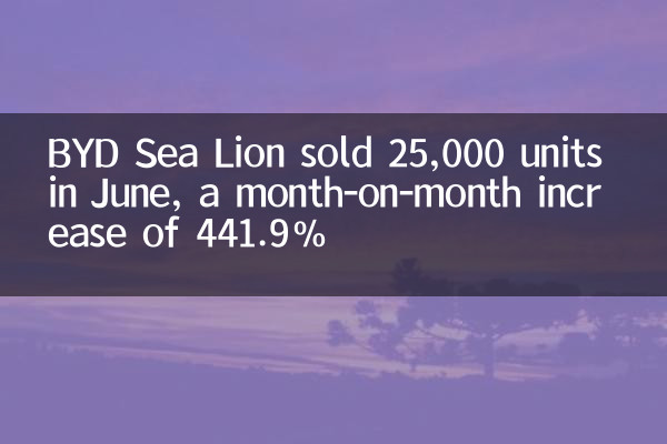 BYD SEA LION ने जून में 25,000 इकाइयां बेची, जो महीने-दर-महीने 441.9% की वृद्धि हुई