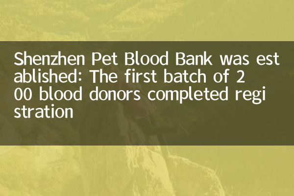शेन्ज़ेन पेट ब्लड बैंक की स्थापना की गई: 200 ब्लड डोनर्स के पहले बैच ने पंजीकरण पूरा किया